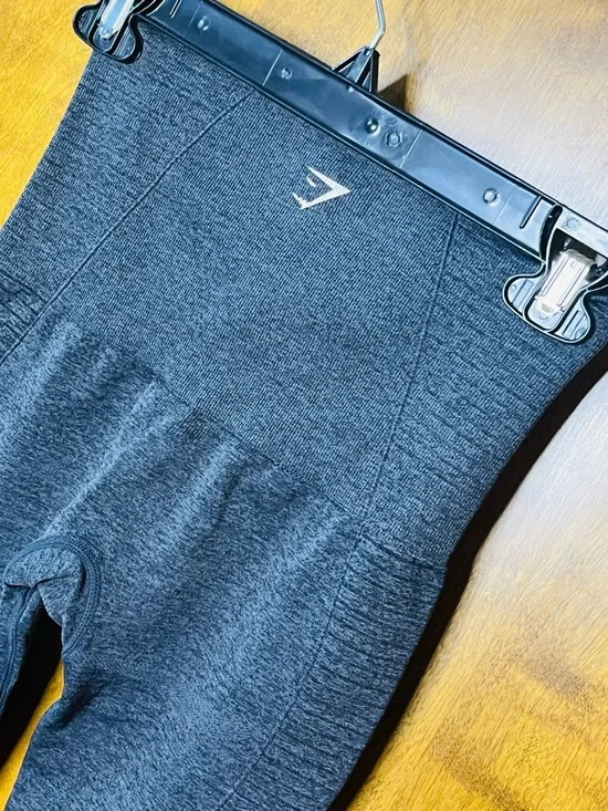 Gymshark Seamless Leggings Gray High Waisted Athletic XS (No Tag) - Picture 3 of 4